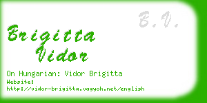 brigitta vidor business card